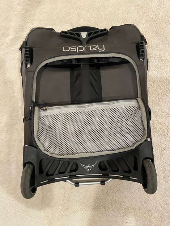 osprey air porter medium bag Ultralight Raincover arctic-camo Grey And Purple North and an AirScape backpanel Color:GRAPHITE PURPLE